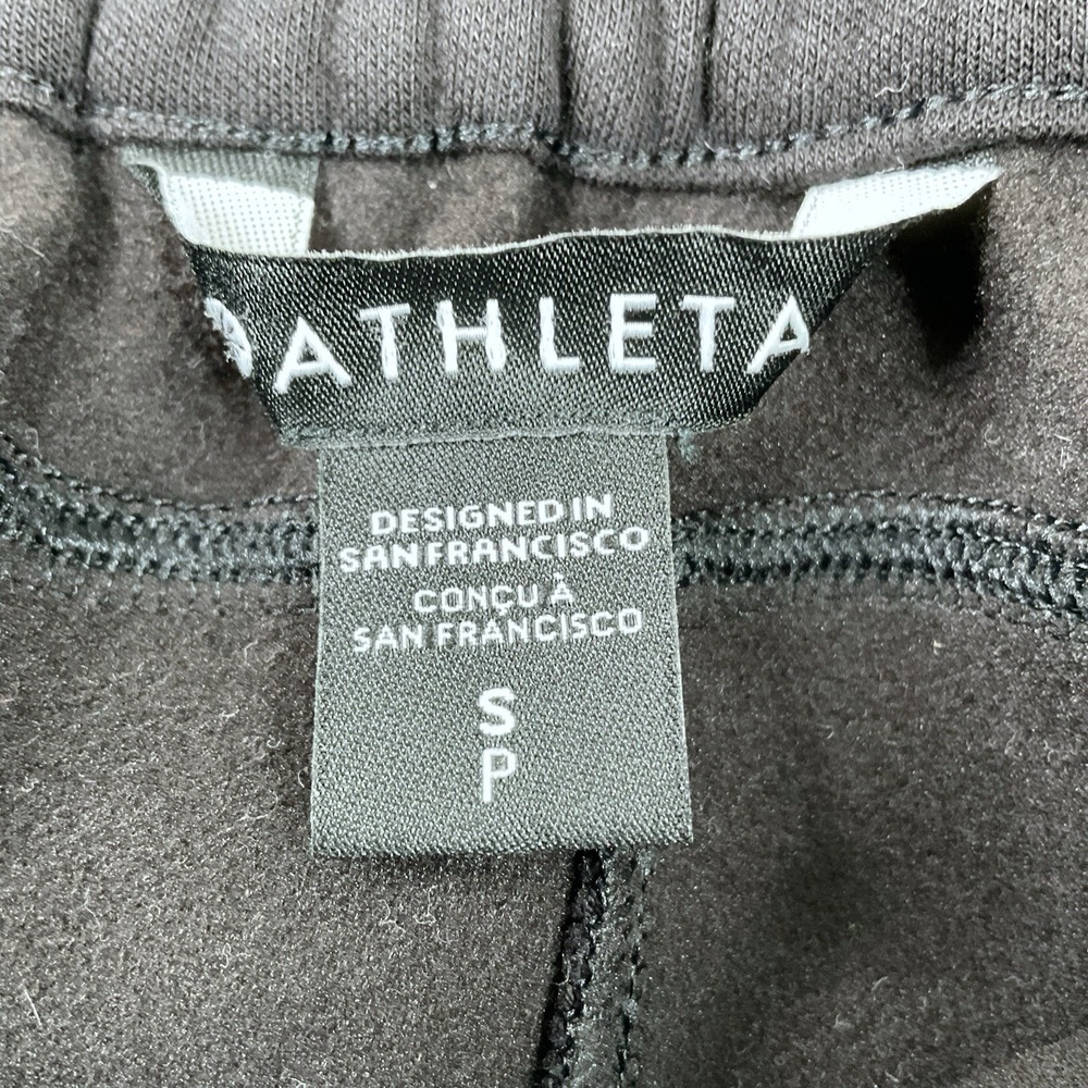 Athleta Pants Women Small Black Wide Leg Crop Jogger Triumph Hybrid Athleisure - Picture 6 of 15